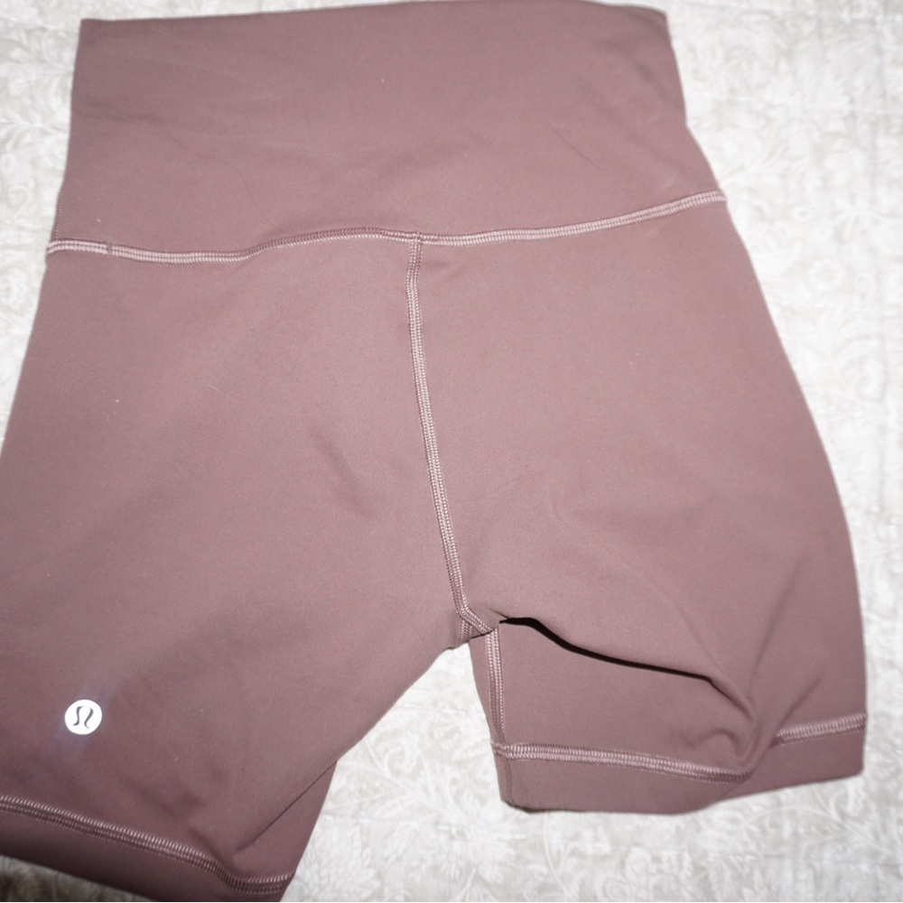 lululemon athletica Brown Bike Shorts High-Waisted Compression